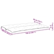 Pemberly Row Polyester Oxford fabric Garden Bench Cushion in Gray (Set of 2)