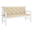 Pemberly Row Polyester Oxford fabric Garden Bench Cushion in Beige (Set of 2)