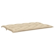 Pemberly Row Polyester Oxford fabric Garden Bench Cushion in Beige (Set of 2)