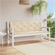 Pemberly Row Polyester Oxford fabric Garden Bench Cushion in Beige (Set of 2)