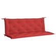 Pemberly Row Polyester Oxford fabric Garden Bench Cushion in Red (Set of 2)