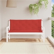 Pemberly Row Polyester Oxford fabric Garden Bench Cushion in Red (Set of 2)