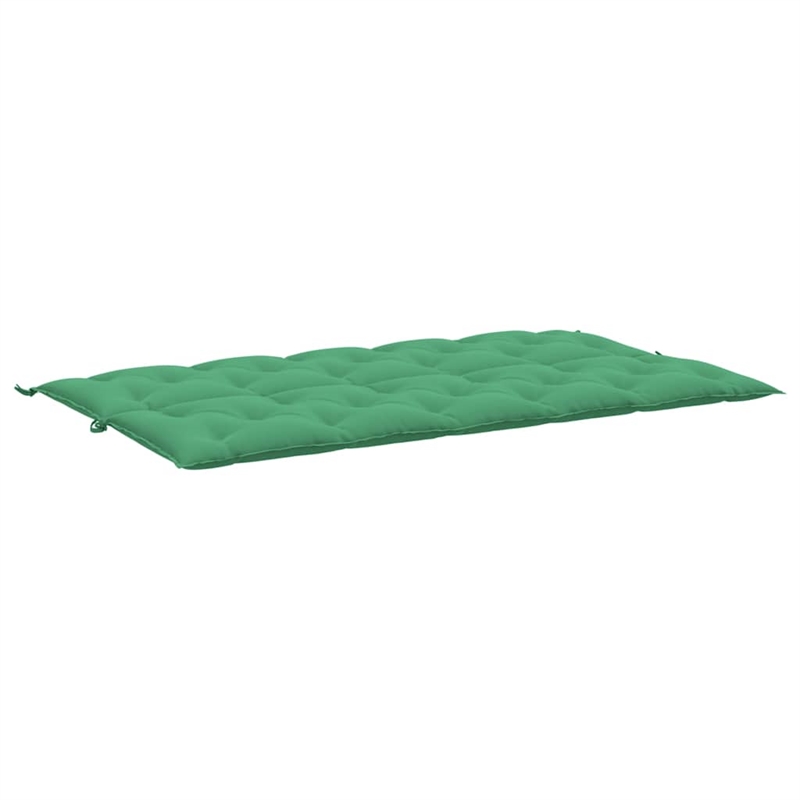 Pemberly Row Hollow fiber Garden Bench Cushion in Green (Set of 2)