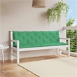 Pemberly Row Hollow fiber Garden Bench Cushion in Green (Set of 2)