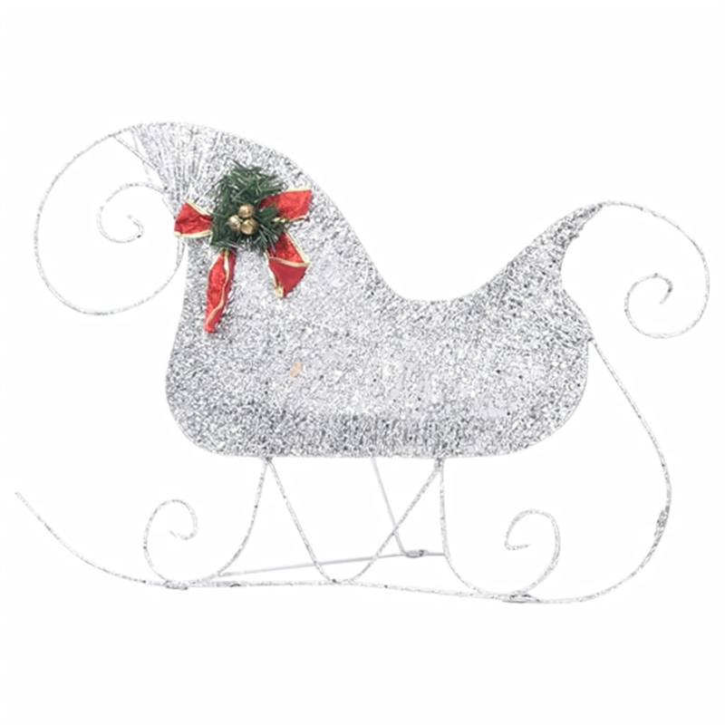 Pemberly Row Reindeer and Sleigh Christmas Decoration in Silver