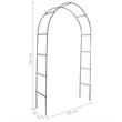 Pemberly Row 2 Pieces Dark Iron Durable Garden Arch in Green