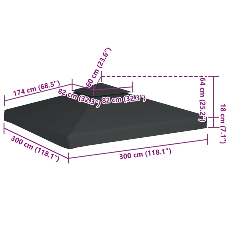Pemberly Row 10 X 10 Ft Polyester With PVC Coating Gazebo Canopy in Dark Grey
