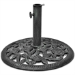 Pemberly Row Standard Cast Iron Umbrella Stand in Black/Green