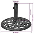 Pemberly Row Standard Cast Iron Umbrella Stand in Black/Green
