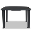 Pemberly Row Outdoor Standard Lightweight Plastic Table in Anthracite