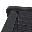 Pemberly Row Outdoor Standard Lightweight Plastic Table in Anthracite