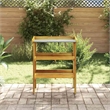 Pemberly Row Solid Acacia Wood With Zinc Liner Potting Bench in Natural