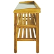 Pemberly Row Solid Acacia Wood With Zinc Liner Potting Bench in Natural