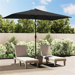 Pemberly Row 118.1 X 78.7&quot Polyester Tiltable Garden Parasol in Anthracite