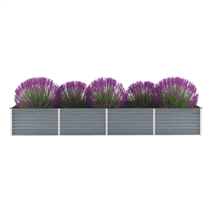 Pemberly Row 126.0 X 31.5 X 17.7&quot Galvanized Steel Raised Bed in Grey