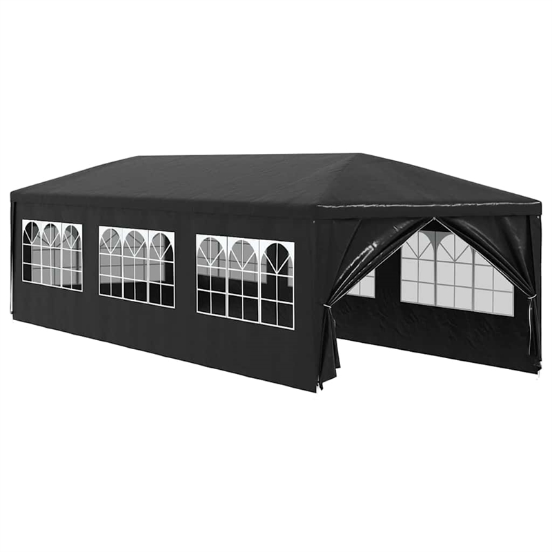 Pemberly Row Large Polyethylene and Steel Party Tent in Anthracite