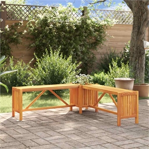 Pemberly Row 46.1 X 46.1 X 15.7&quot Solid Acacia Wood Garden Bench in Brown