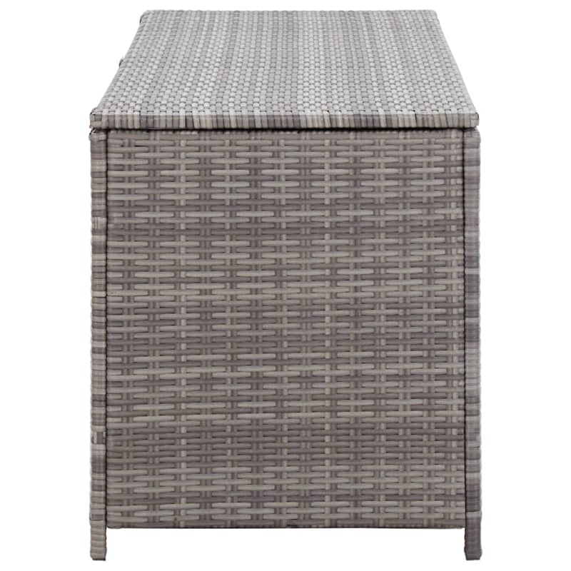 Pemberly Row Contemporary Rectangle Wicker Storage Chest in Gray