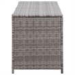 Pemberly Row Contemporary Rectangle Wicker Storage Chest in Gray