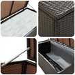 Pemberly Row Poly Rattan and Powder-Coated Steel Storage Chest in Brown