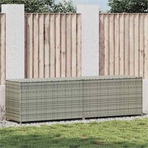 Pemberly Row 78.7&quotx19.7&quotx23.6&quot Polyethylene and Rattan Storage Chest in Grey