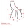Pemberly Row Mid-Century Fabric and Metal Dining Chair Set of 2 Gray and Walnut