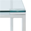 Pemberly Row Contemporary Stainless Steel and Glass Coffee Table Silver