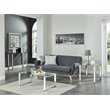 Pemberly Row Contemporary Stainless Steel and Glass Coffee Table Silver