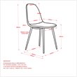 Pemberly Row Mid-Century Fabric and Metal Dining Chair Set of 4 Beigeand Walnut