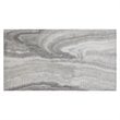Pemberly Row Modern Faux Marble/Stainless Steel Coffee Table in Gray
