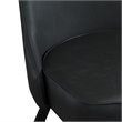 Pemberly Row Faux Leather and Metal Dining Chair Set of 2 Vintage Gray and Black