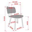 Pemberly Row Mid-Century Faux Leather and Wood Dining Chair White and Walnut