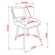 Pemberly Row Faux Leather Metal and Wood Dining Chair Black and Walnut