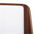 Pemberly Row Faux Leather Metal and Wood Dining Chair White and Walnut
