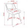 Pemberly Row Faux Leather Metal and Wood Dining Chair White and Walnut