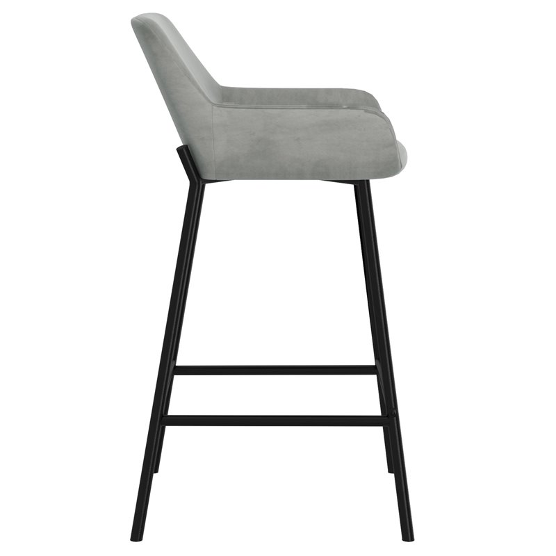Pemberly Row Modern Velvet and Metal 26