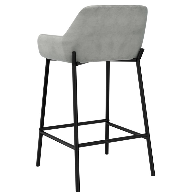 Pemberly Row Modern Velvet and Metal 26