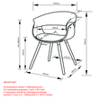 Pemberly Row Fabric and Bent Wood AccentDining Chair Charcoal and Walnut