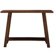Pemberly Row Rustic Modern 2-Tier Solid Wood Console Table in Walnut