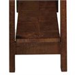 Pemberly Row Rustic Modern 2-Tier Solid Wood Console Table in Walnut