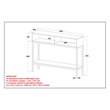 Pemberly Row Industrial Wood & Wrought Iron Console Table Natural Burnt andBlack
