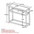 Pemberly Row Contemporary Metal and Glass and MDF Console Table Black