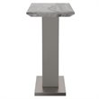 Pemberly Row Modern Faux Marble/Stainless Steel Console Table in Gray