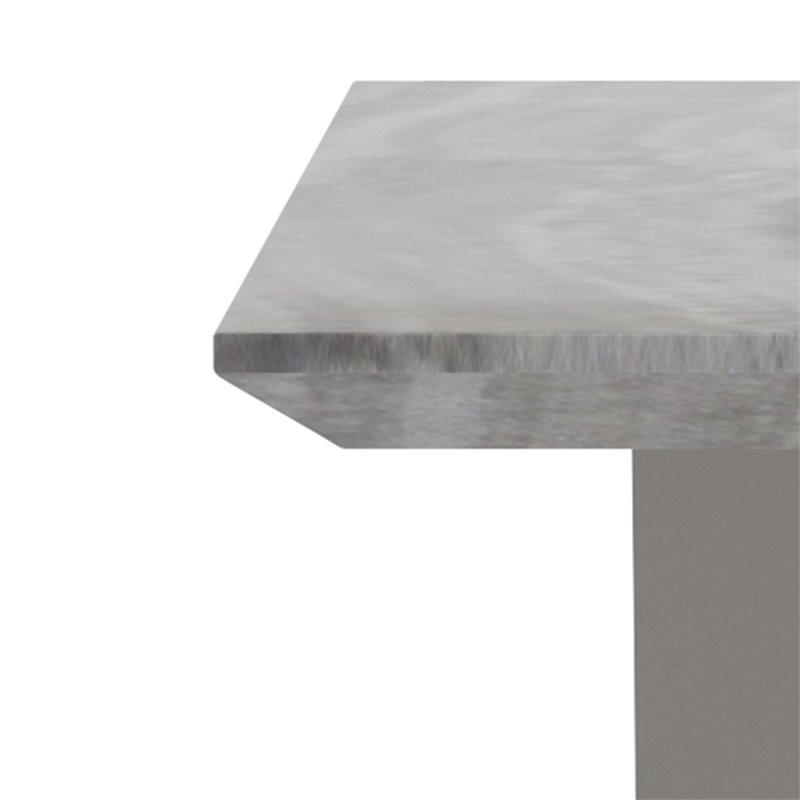 Pemberly Row Modern Faux Marble/Stainless Steel Console Table in Gray