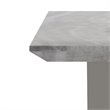 Pemberly Row Modern Faux Marble/Stainless Steel Console Table in Gray