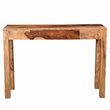 Pemberly Row Rustic Modern Solid Wood ConsoleDesk Dark Sheesham