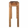 Pemberly Row Rustic Modern Solid Wood ConsoleDesk Dark Sheesham