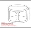 Pemberly Row Rustic Modern Solid Wood Round Coffee Table Distressed Natural