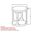 Pemberly Row Rustic Modern Solid Wood Round Accent Table Distressed Natural