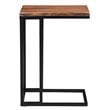Pemberly Row Rustic Industrial Wood & Iron Accent Table Natural & Black